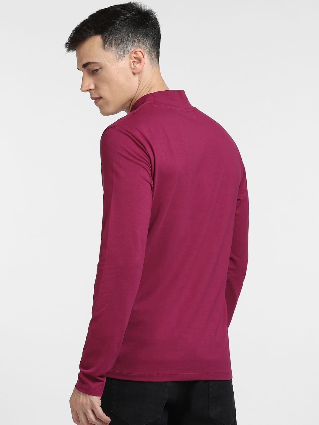 Purple High Neck T-shirt