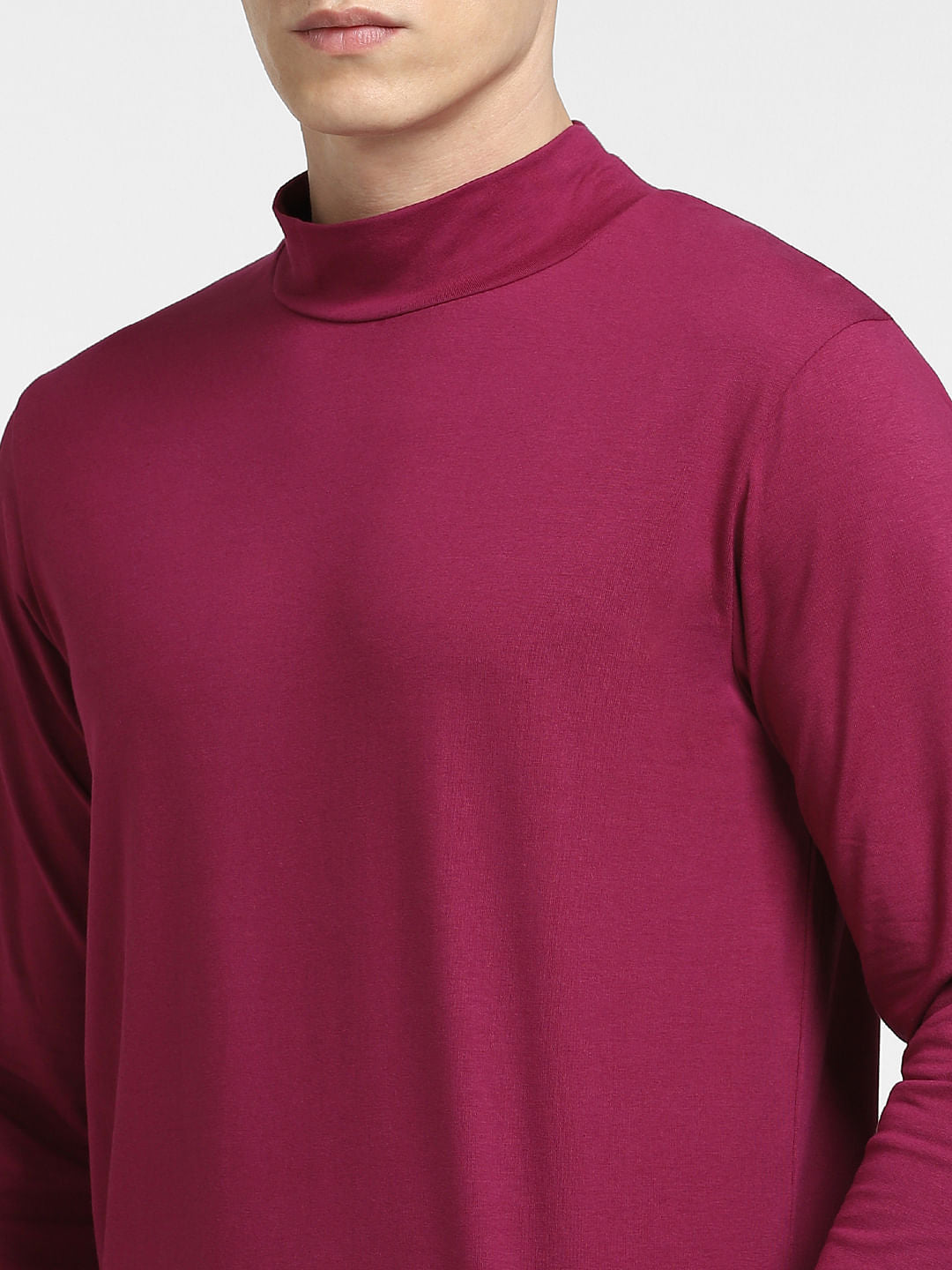 Purple High Neck T-shirt