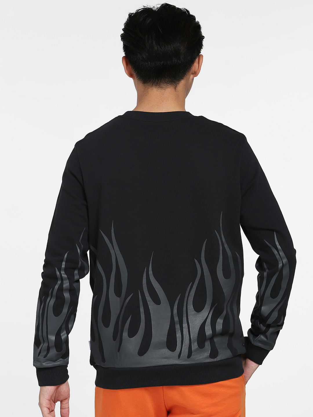 Black Graphic Print Sweatshirt