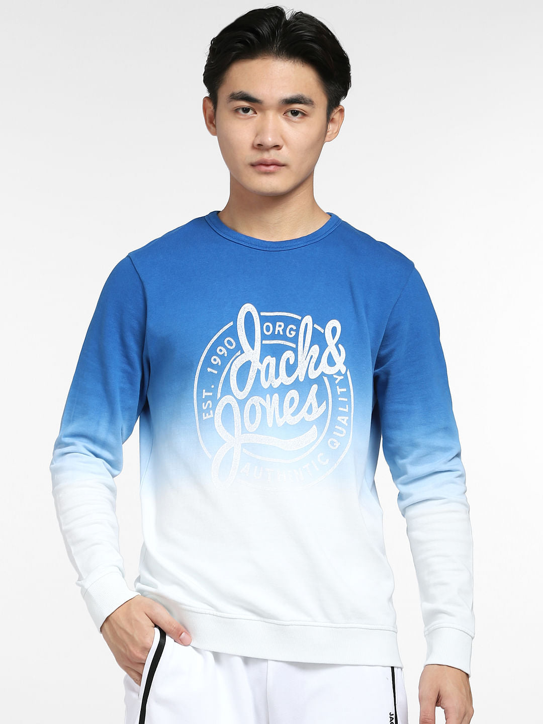 Light Blue Colourblocked Sweatshirt