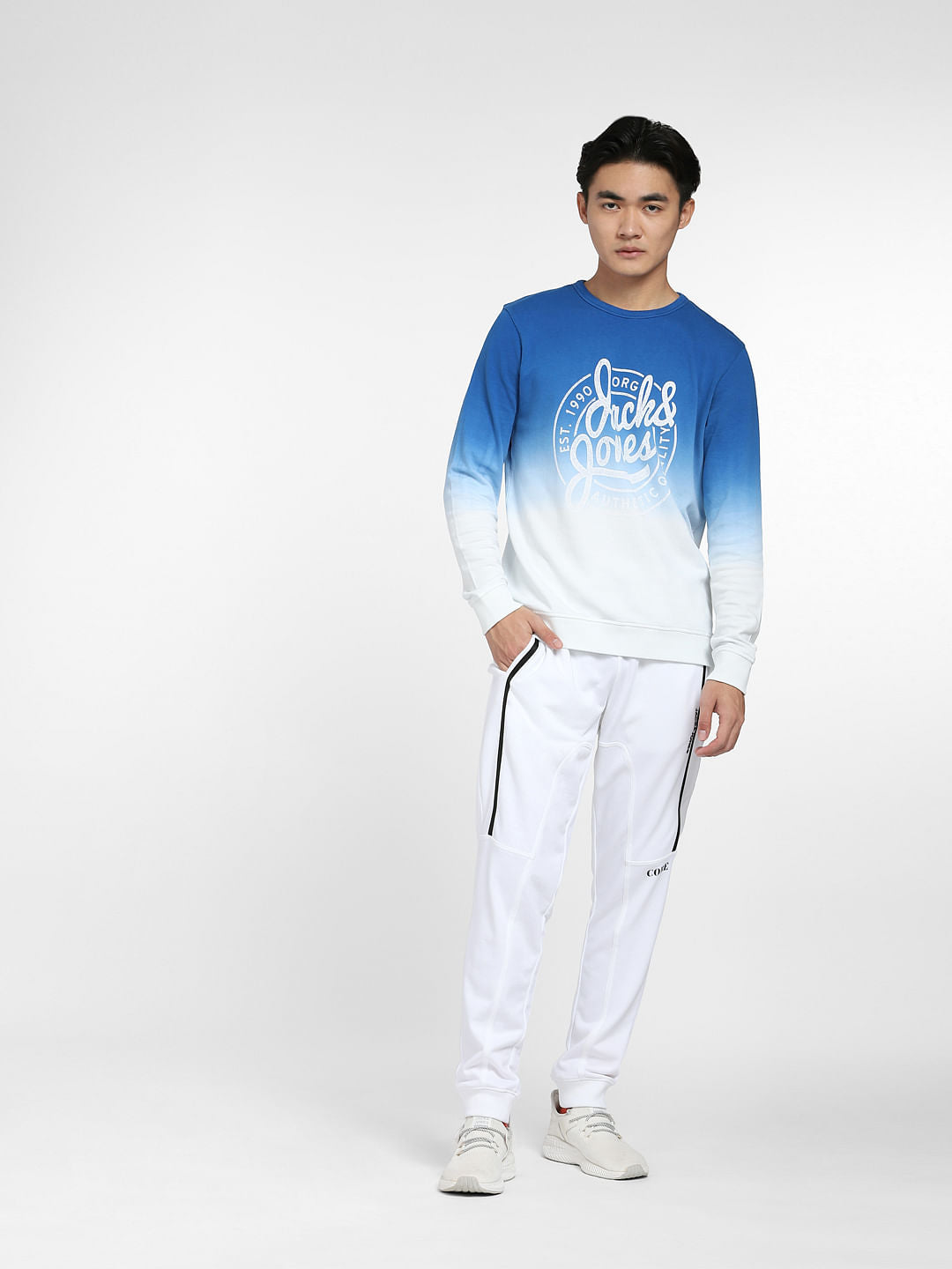 Light Blue Colourblocked Sweatshirt