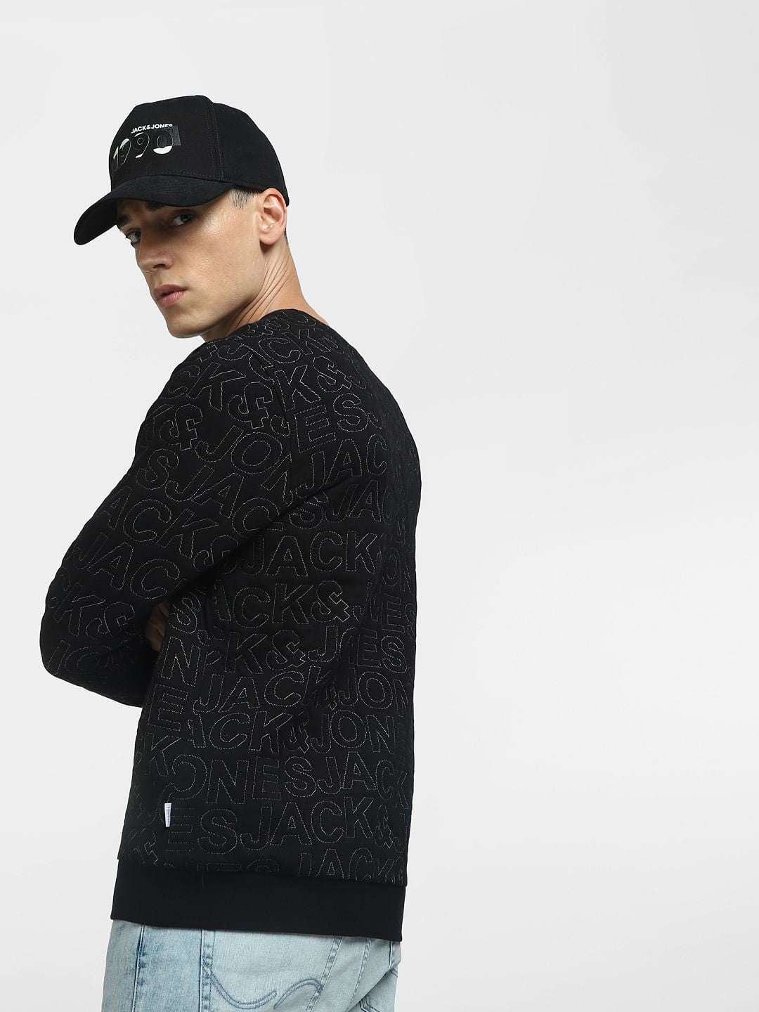 Black Logo Print Sweatshirt