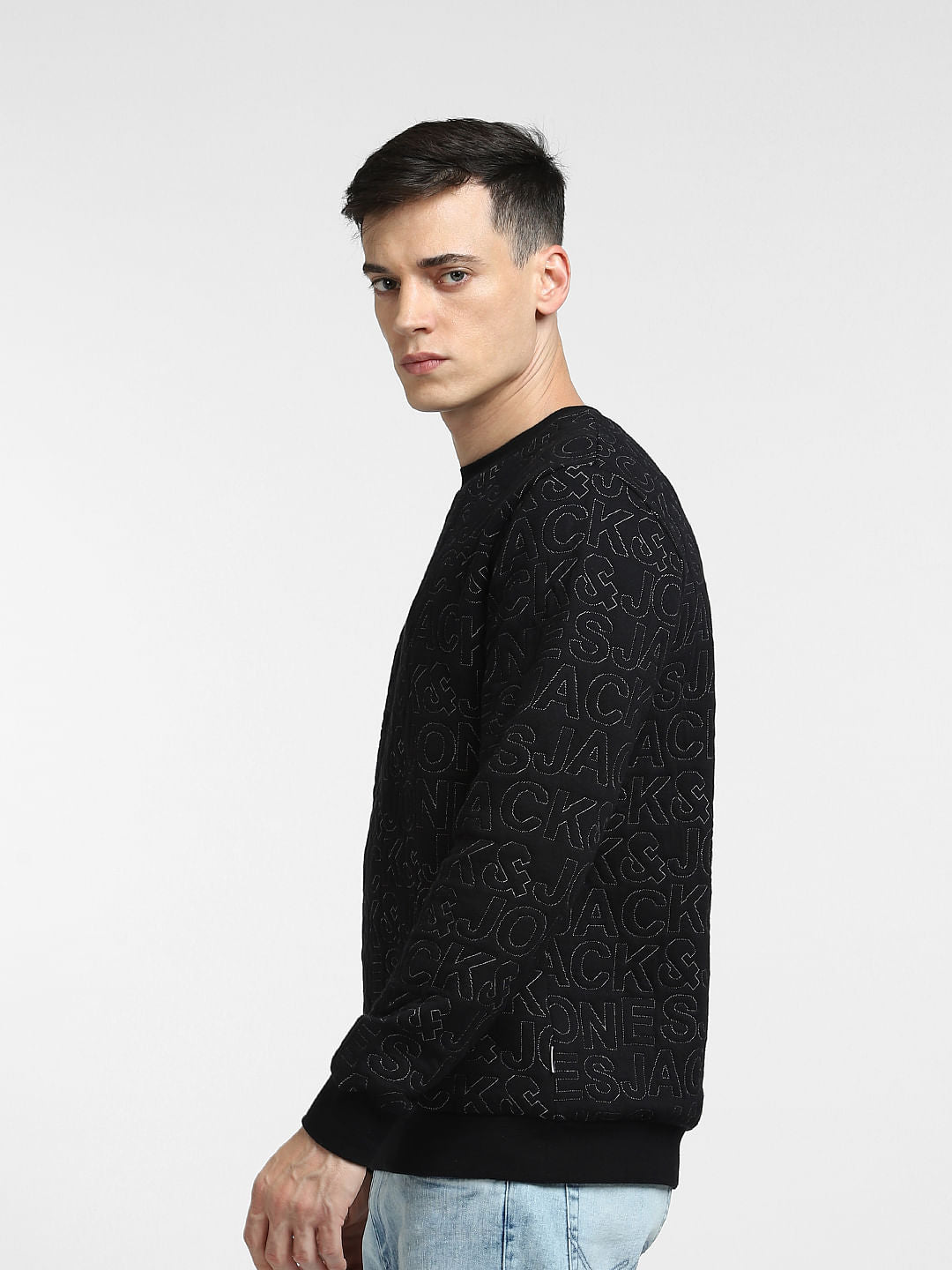 Black Logo Print Sweatshirt