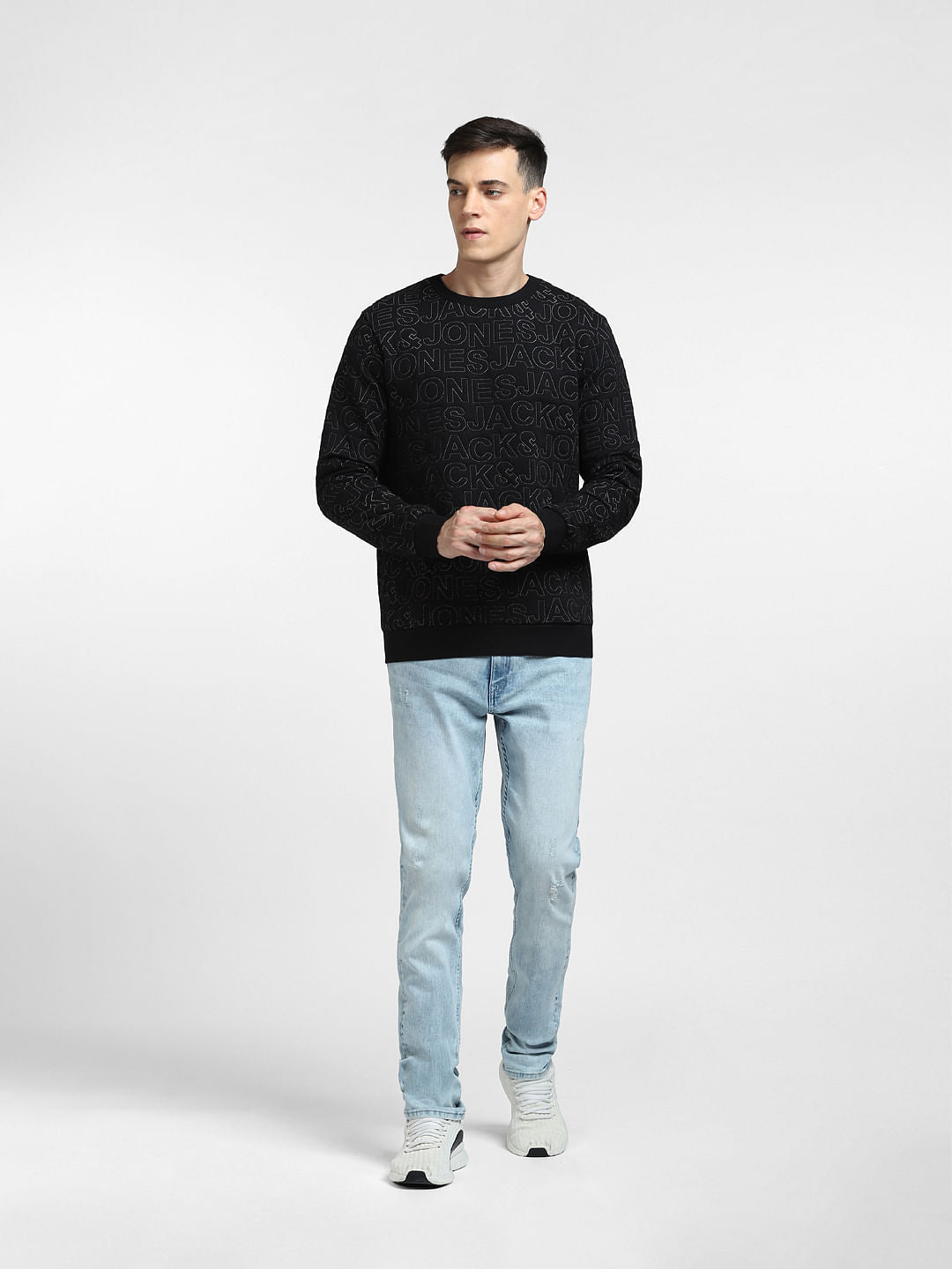 Black Logo Print Sweatshirt