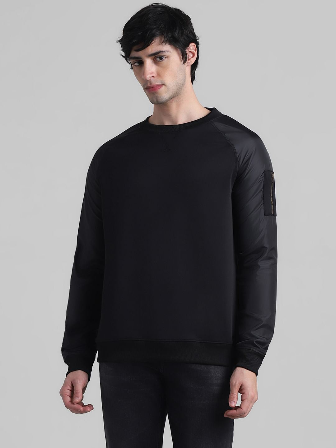 Black Crew Neck Sweatshirt