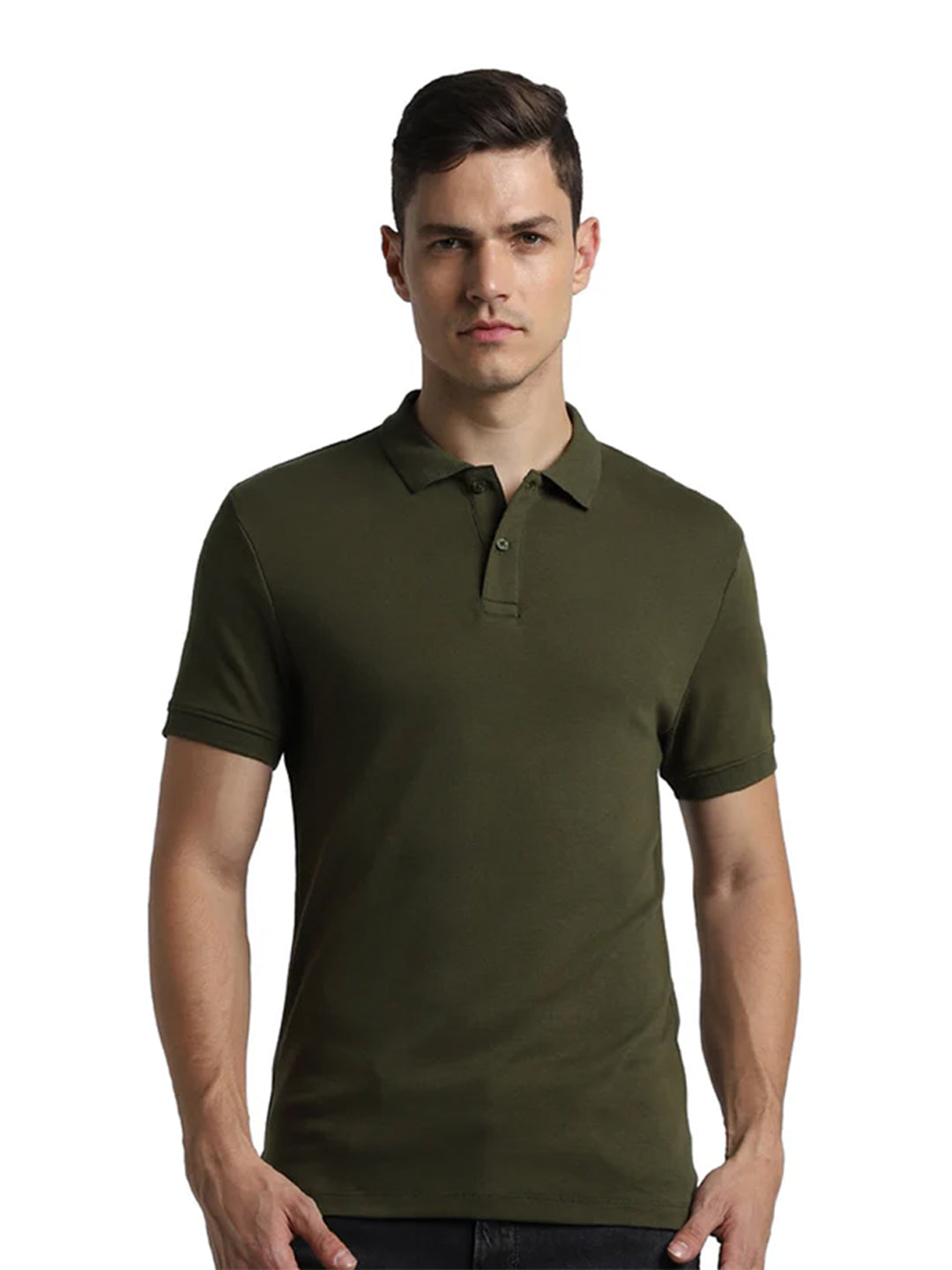 Green Cotton Polo