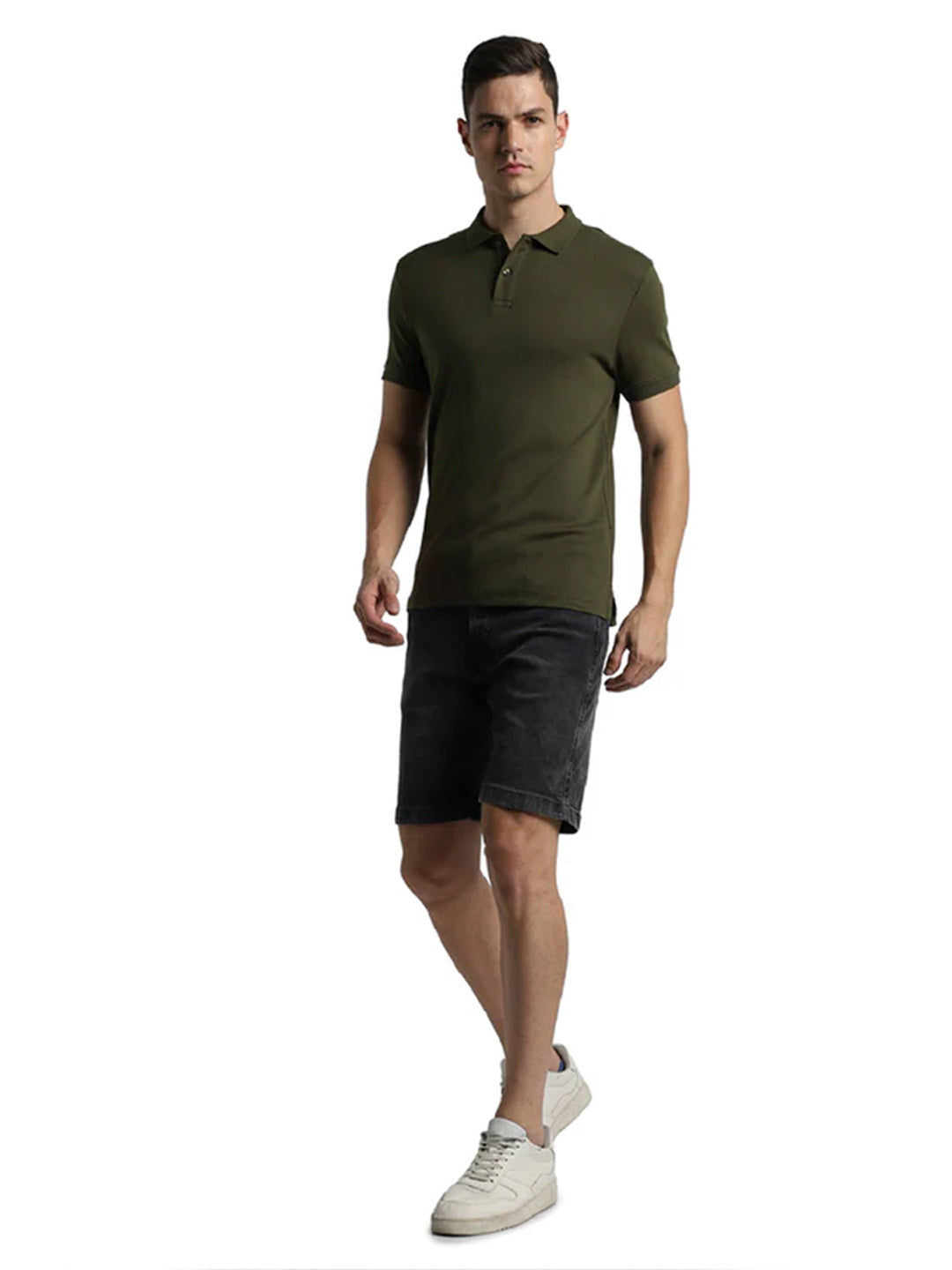 Green Cotton Polo