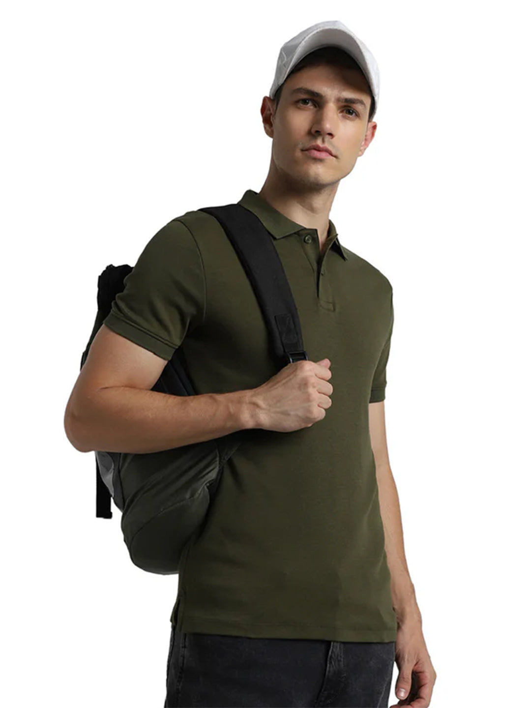 Green Cotton Polo