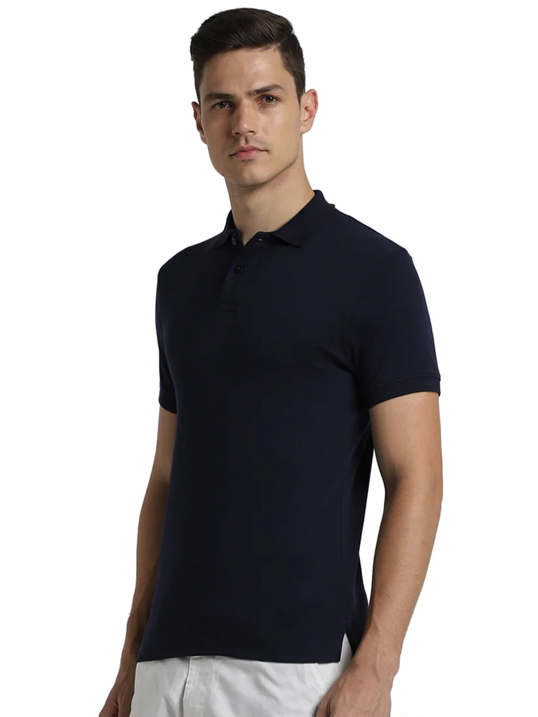 Navy Blue Cotton Polo