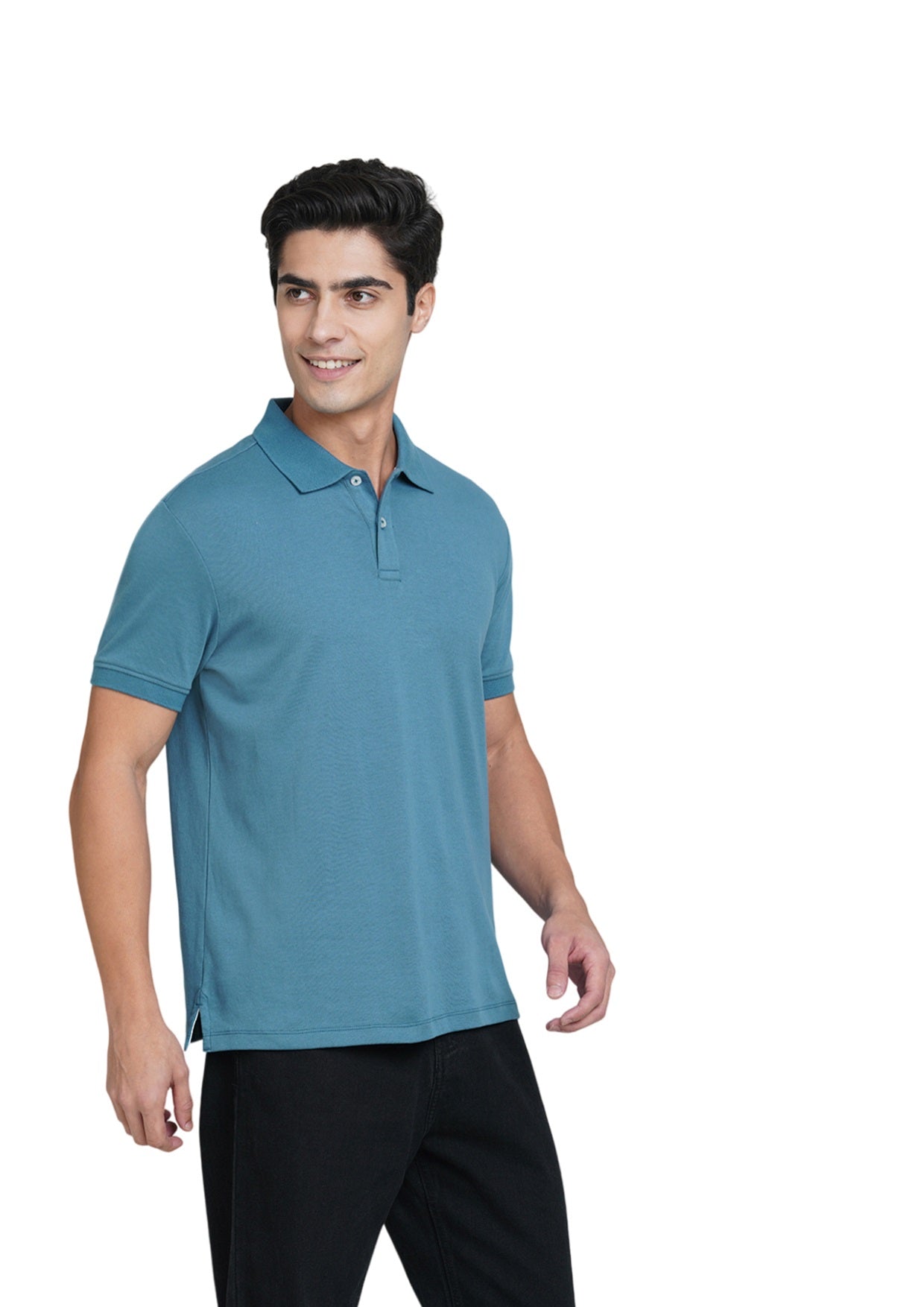 Teal Cotton Polo