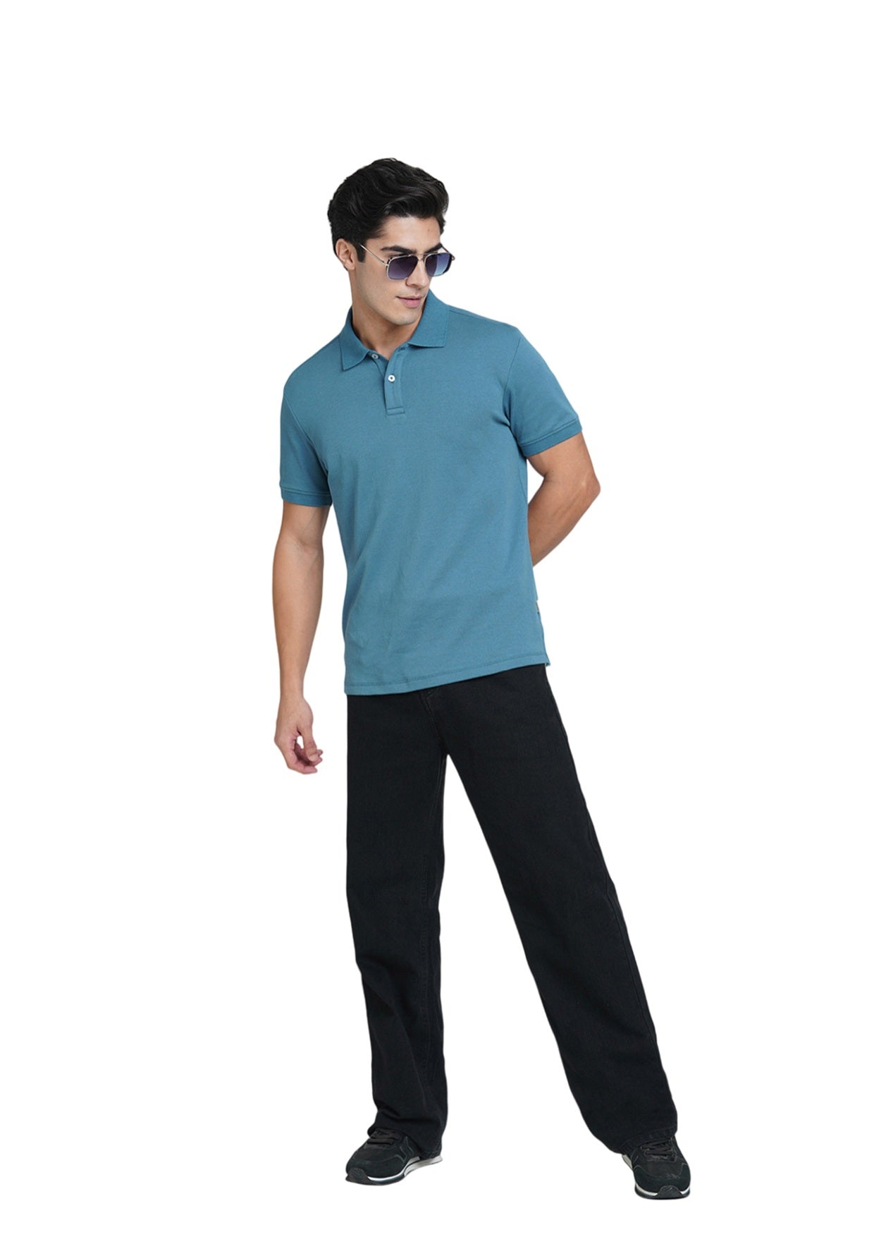Teal Cotton Polo