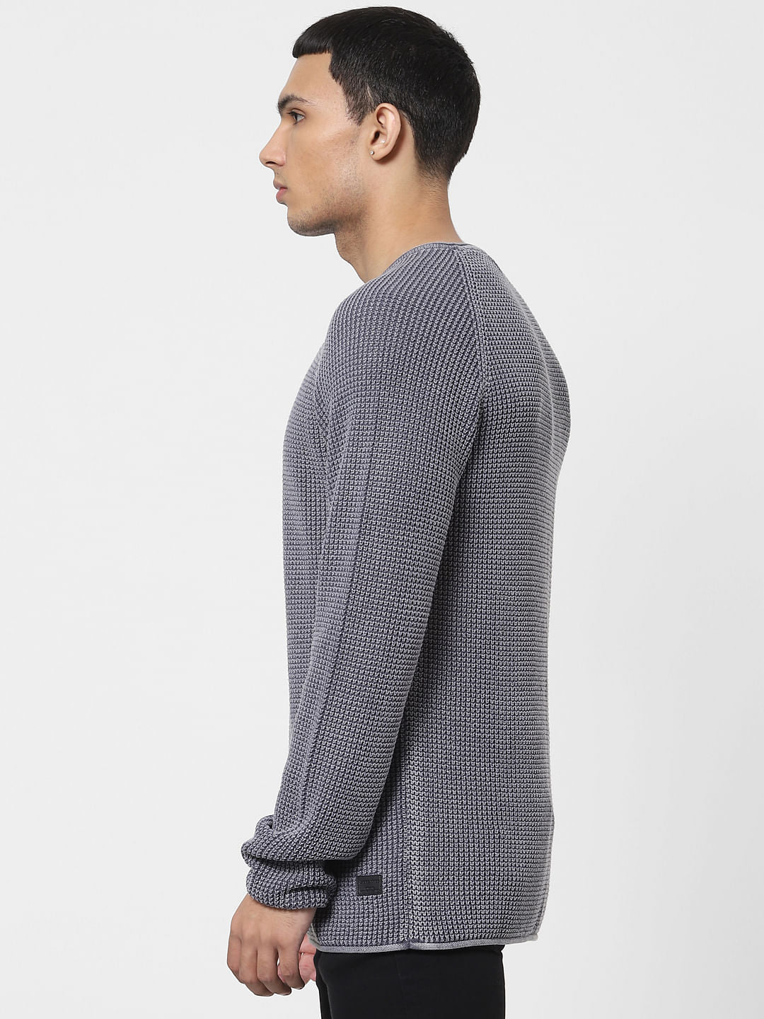 Blue Knit Pullover