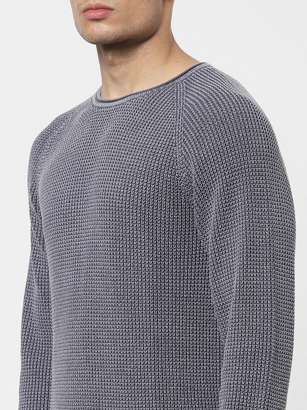 Blue Knit Pullover
