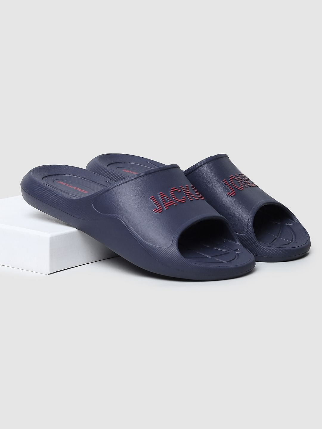 Blue Logo Print Sliders