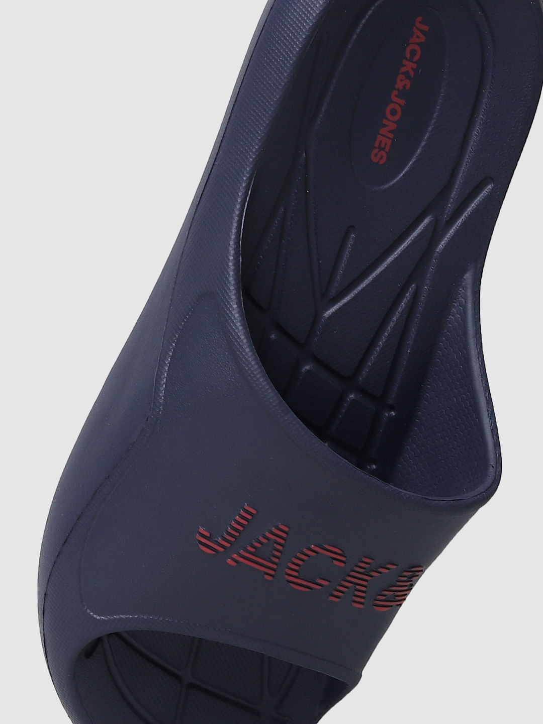 Blue Logo Print Sliders