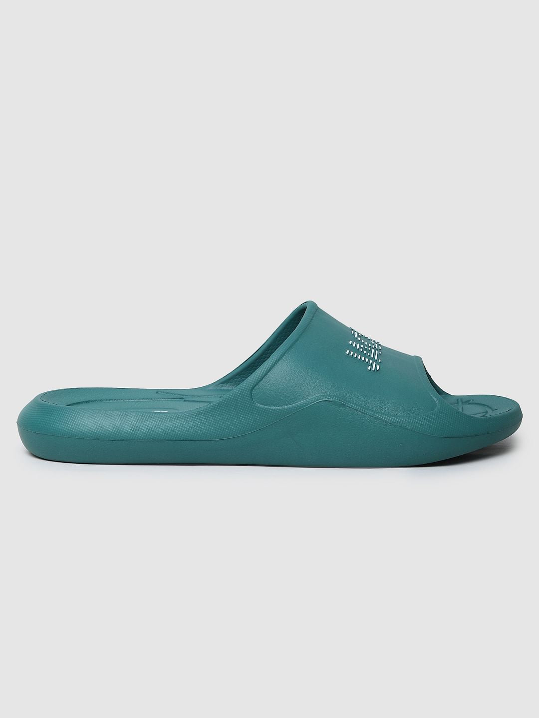 Green Logo Print Sliders