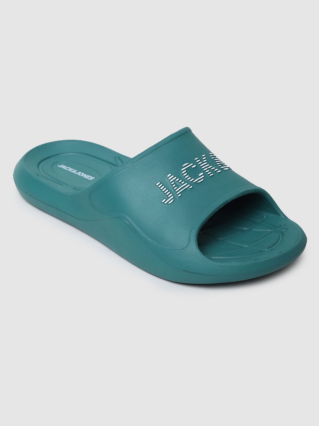 Green Logo Print Sliders