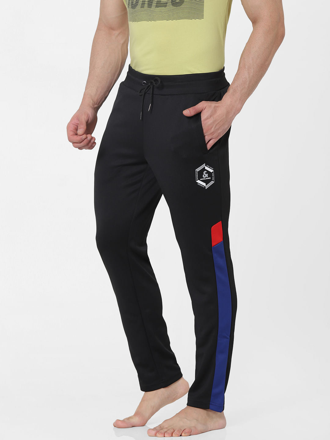 Black Tape Detail Trackpants