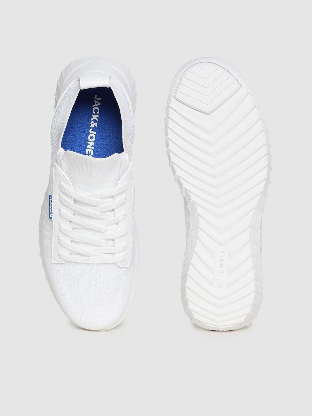 White Mesh Detail Sneakers