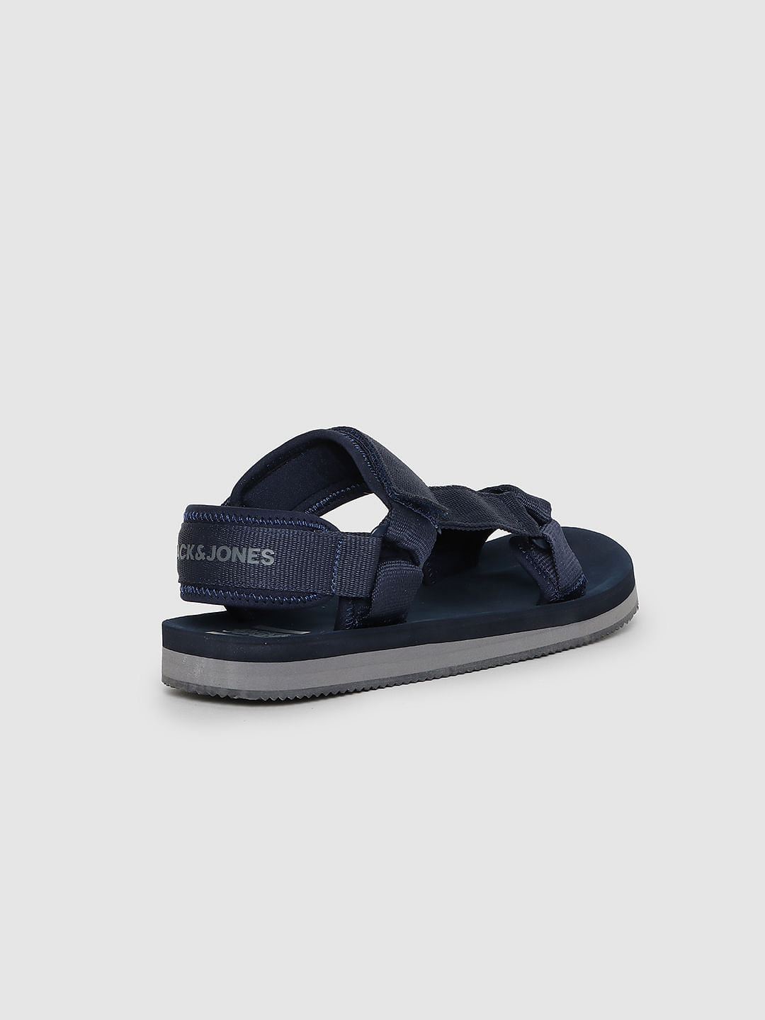 Blue Logo Print Sandals