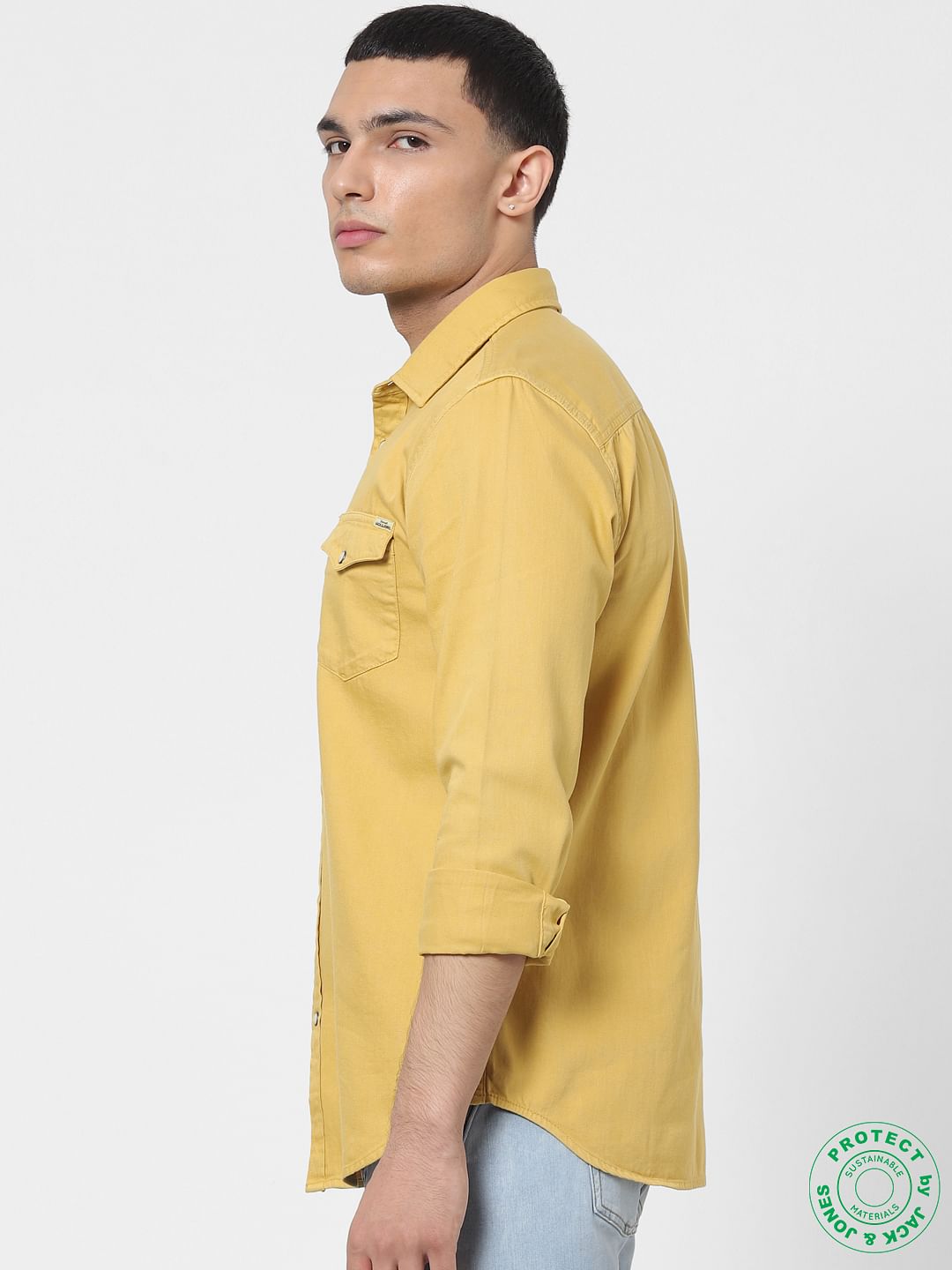 Yellow Full Sleeves Shirt
