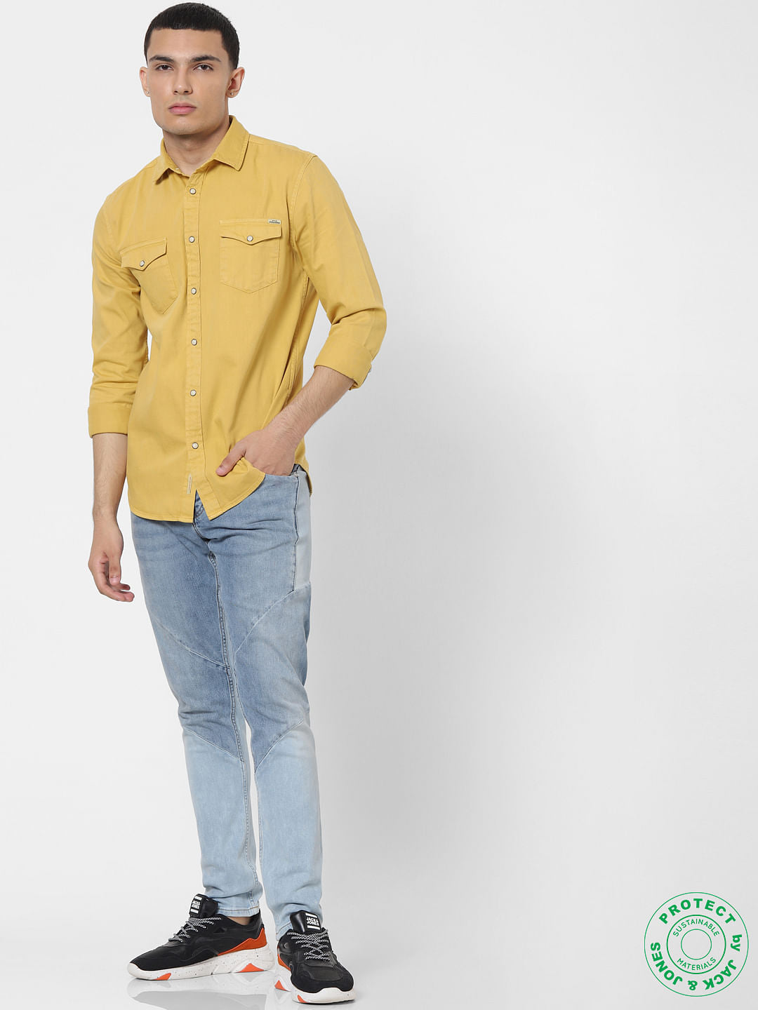Yellow Full Sleeves Shirt