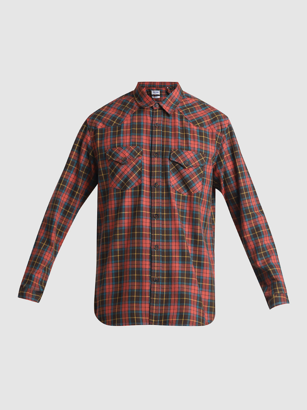 Brown Check Full Sleeves Shirt