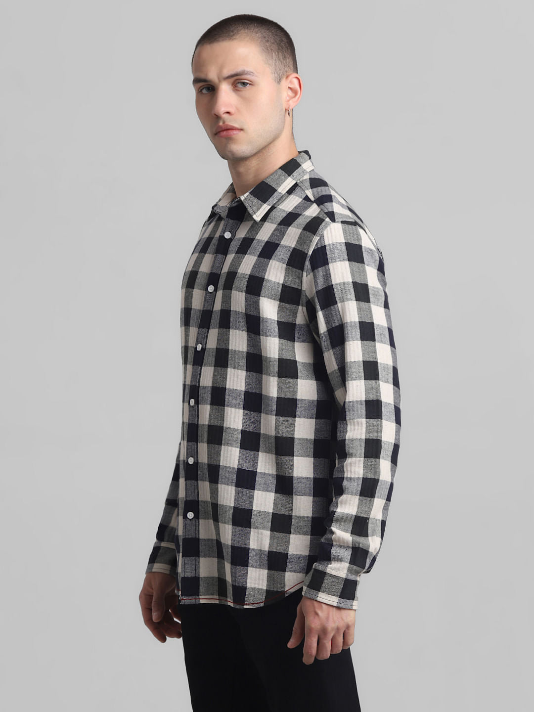 Brown Check Full Sleeves Shirt