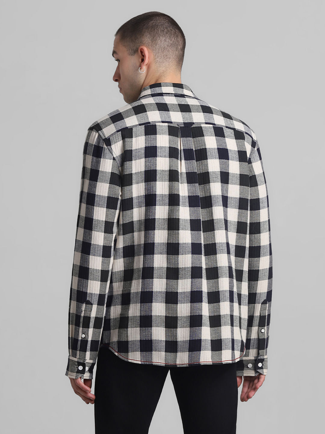 Brown Check Full Sleeves Shirt