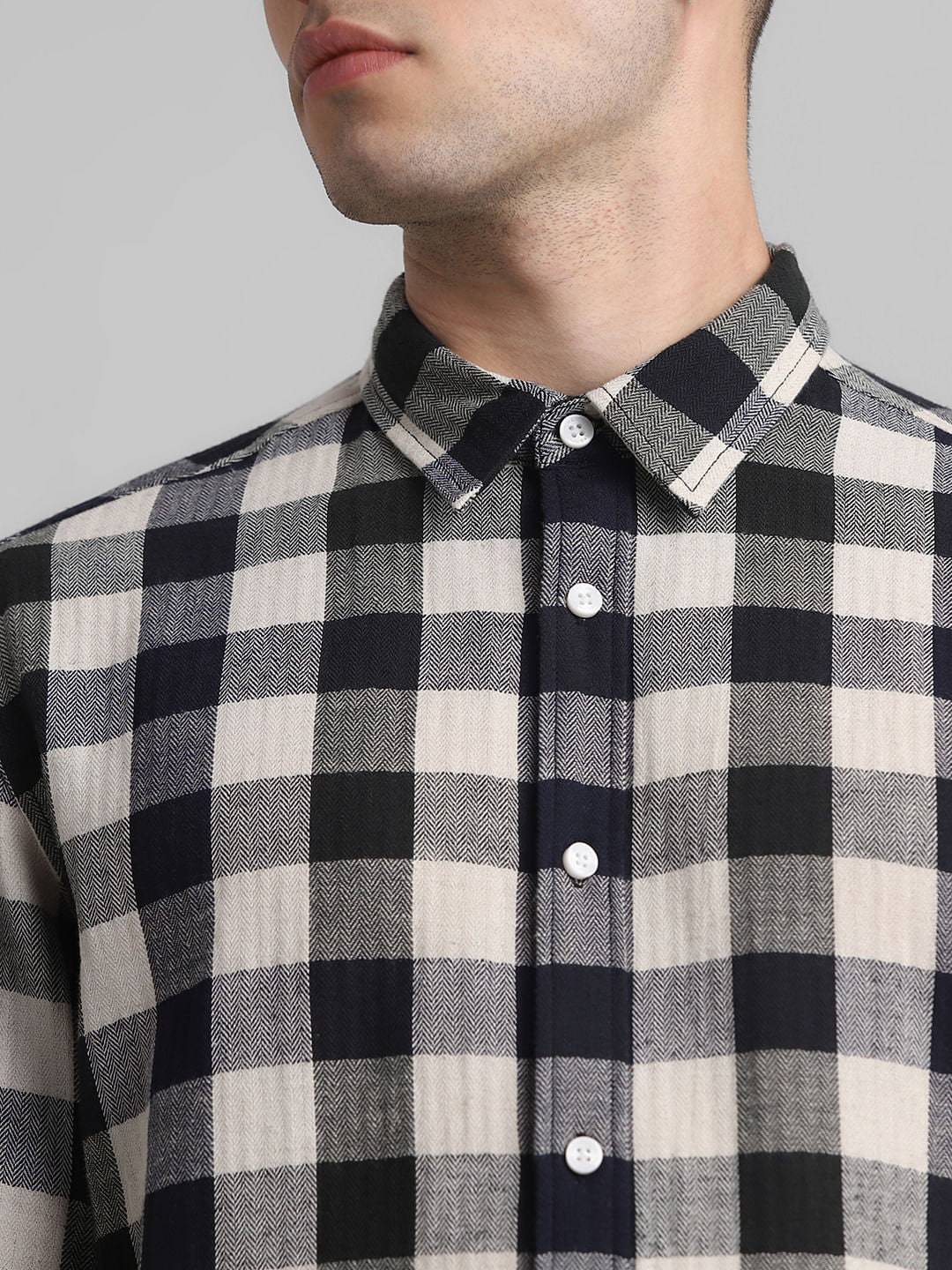 Brown Check Full Sleeves Shirt