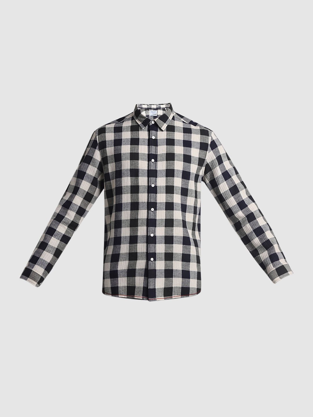 Brown Check Full Sleeves Shirt