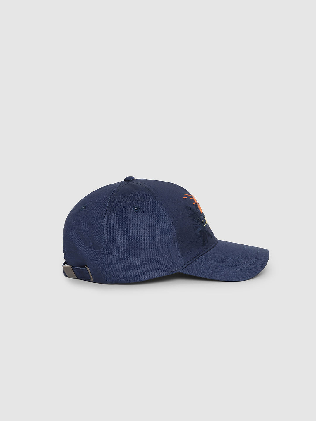 Blue Logo Print Baseball Cap