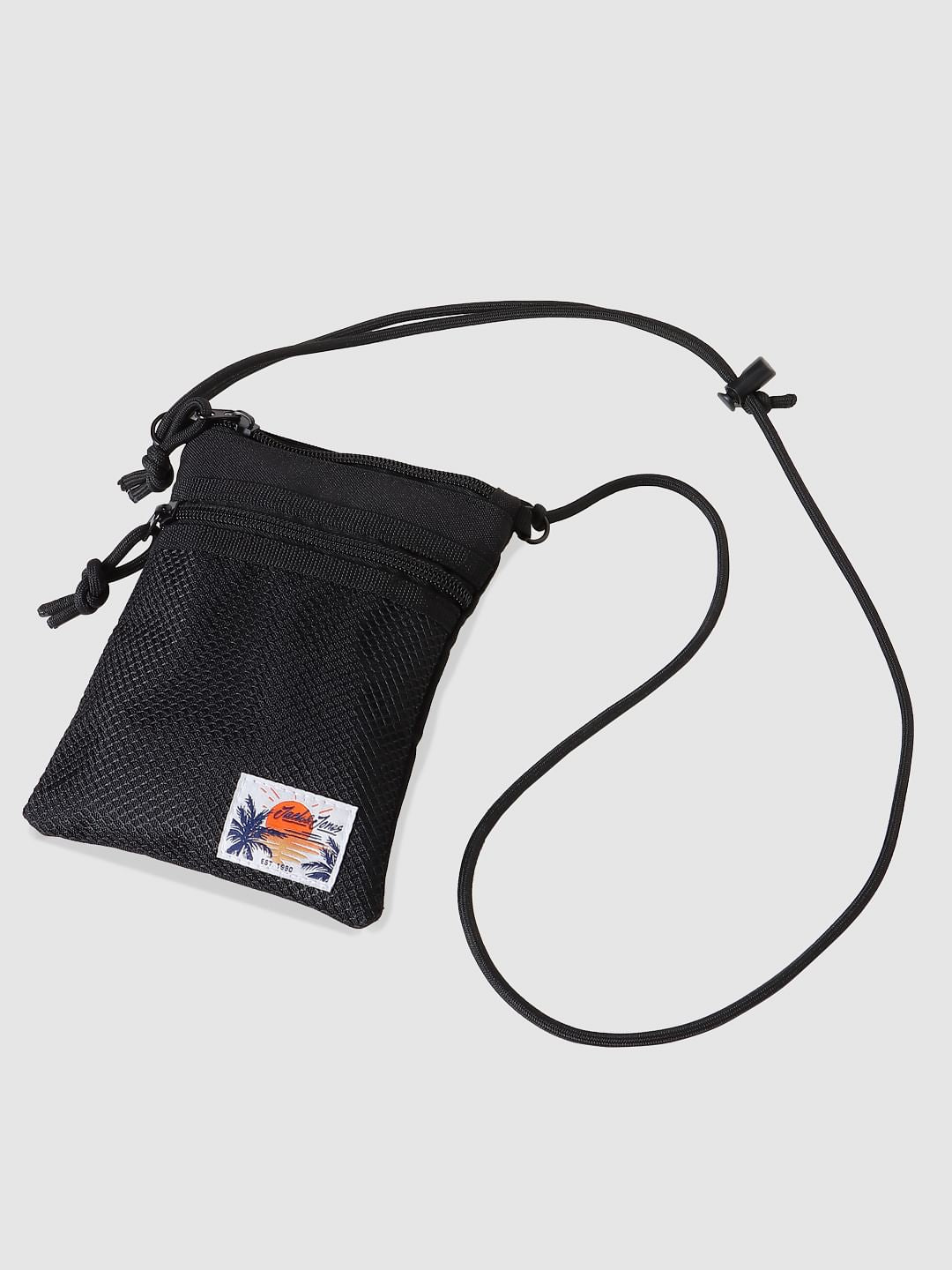 Black Mesh Sling Bag