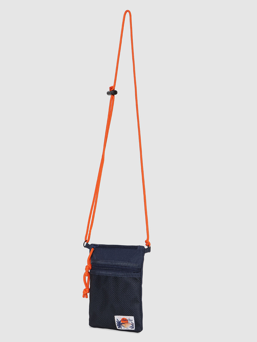 Navy Blue Mesh Sling Bag