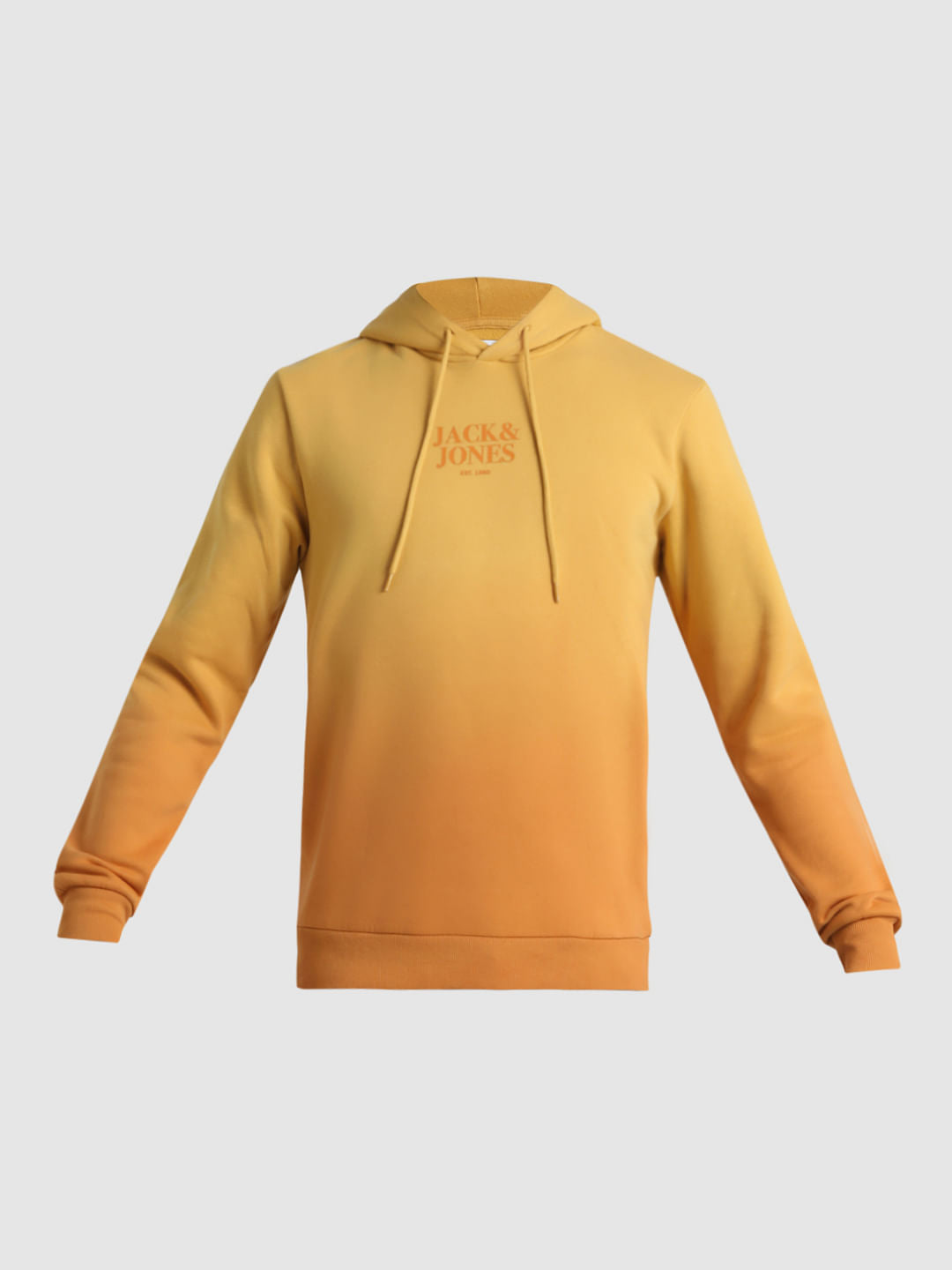 Yellow Ombre Logo Print Sweatshirt