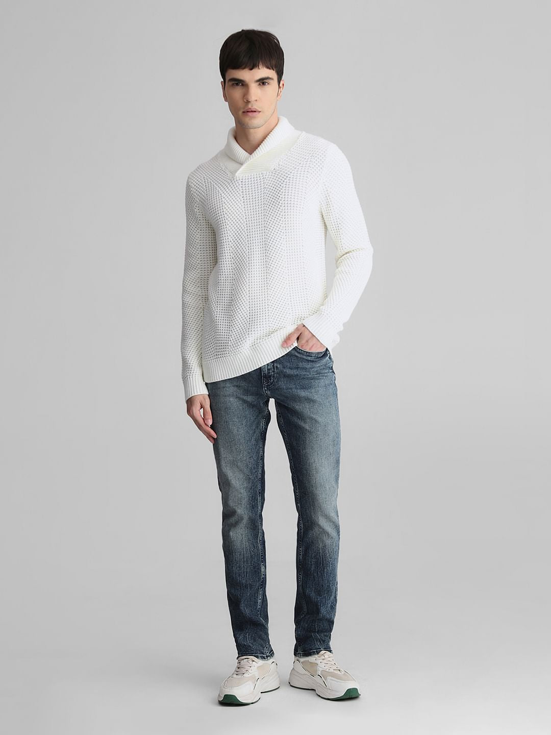 White Knitted Sweater