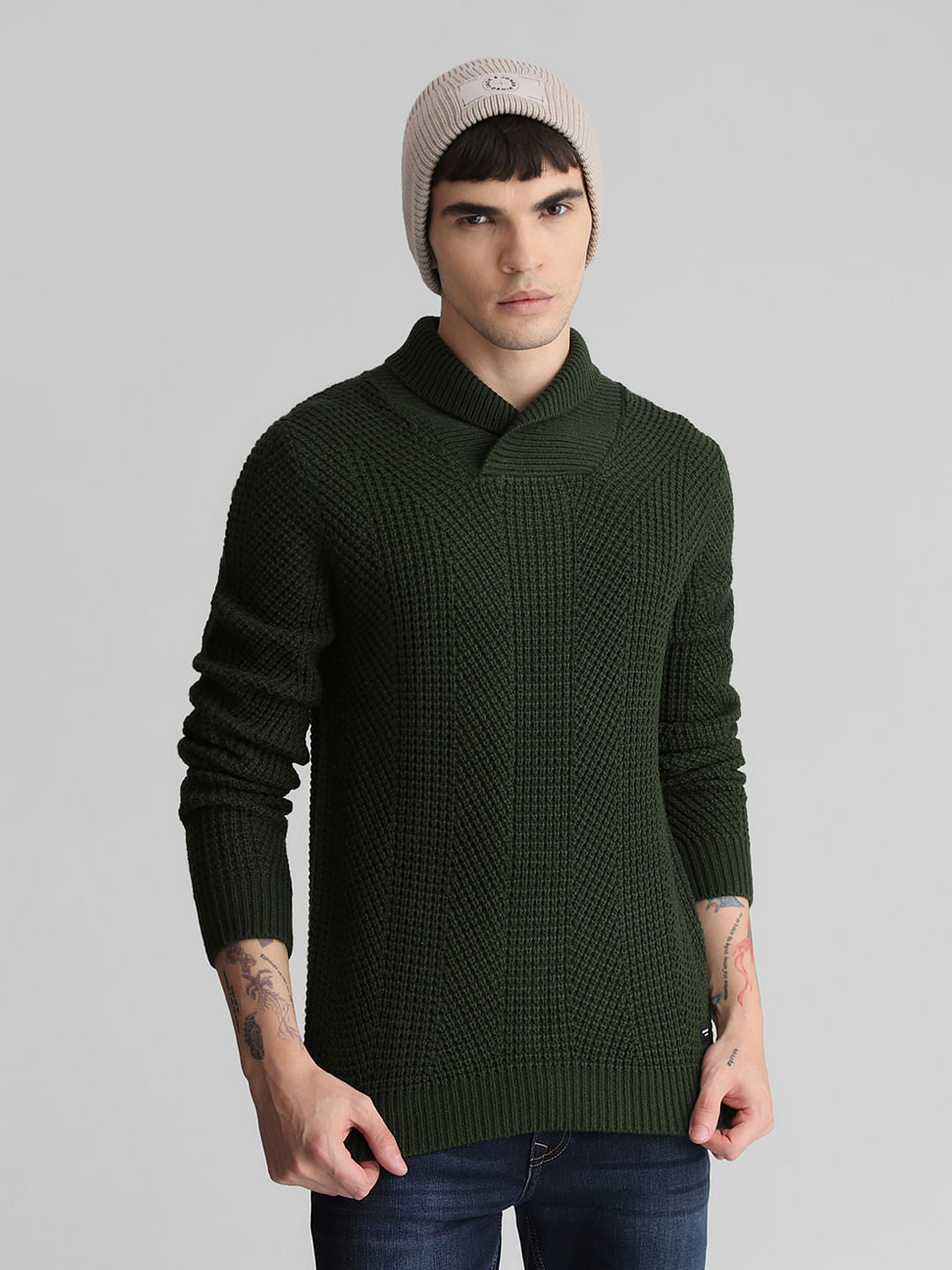 Dark Green Knitted Sweater