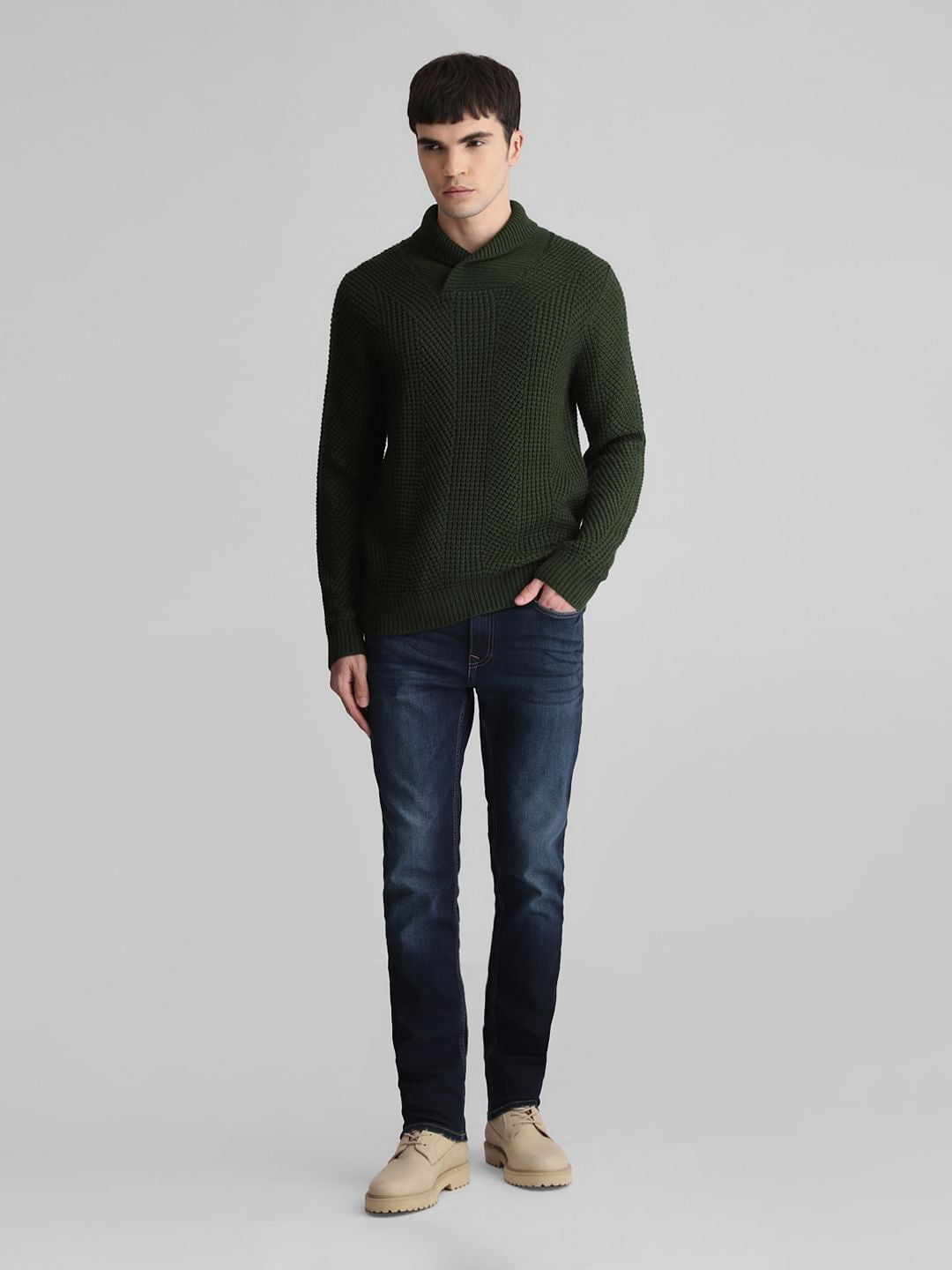 Dark Green Knitted Sweater