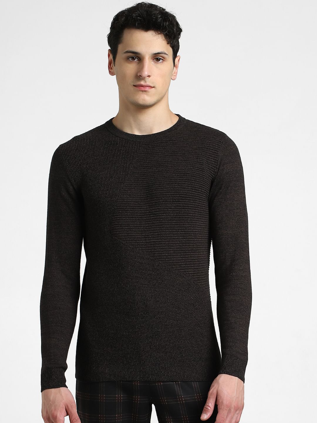 Dark Brown Knitted Sweater