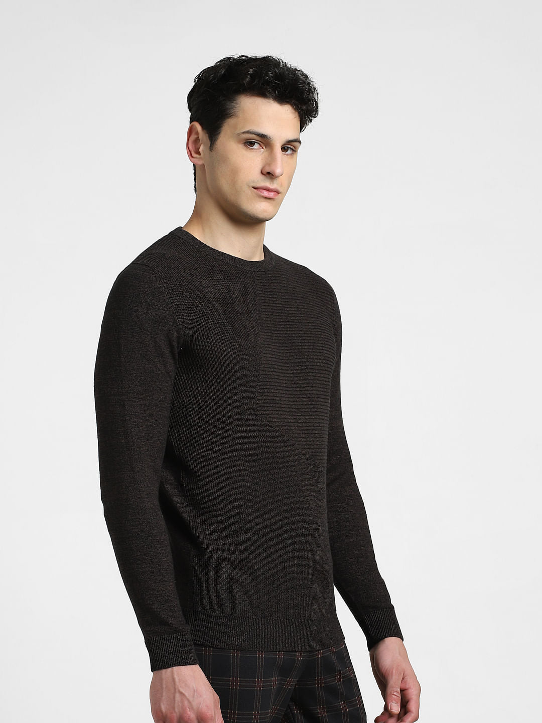 Dark Brown Knitted Sweater