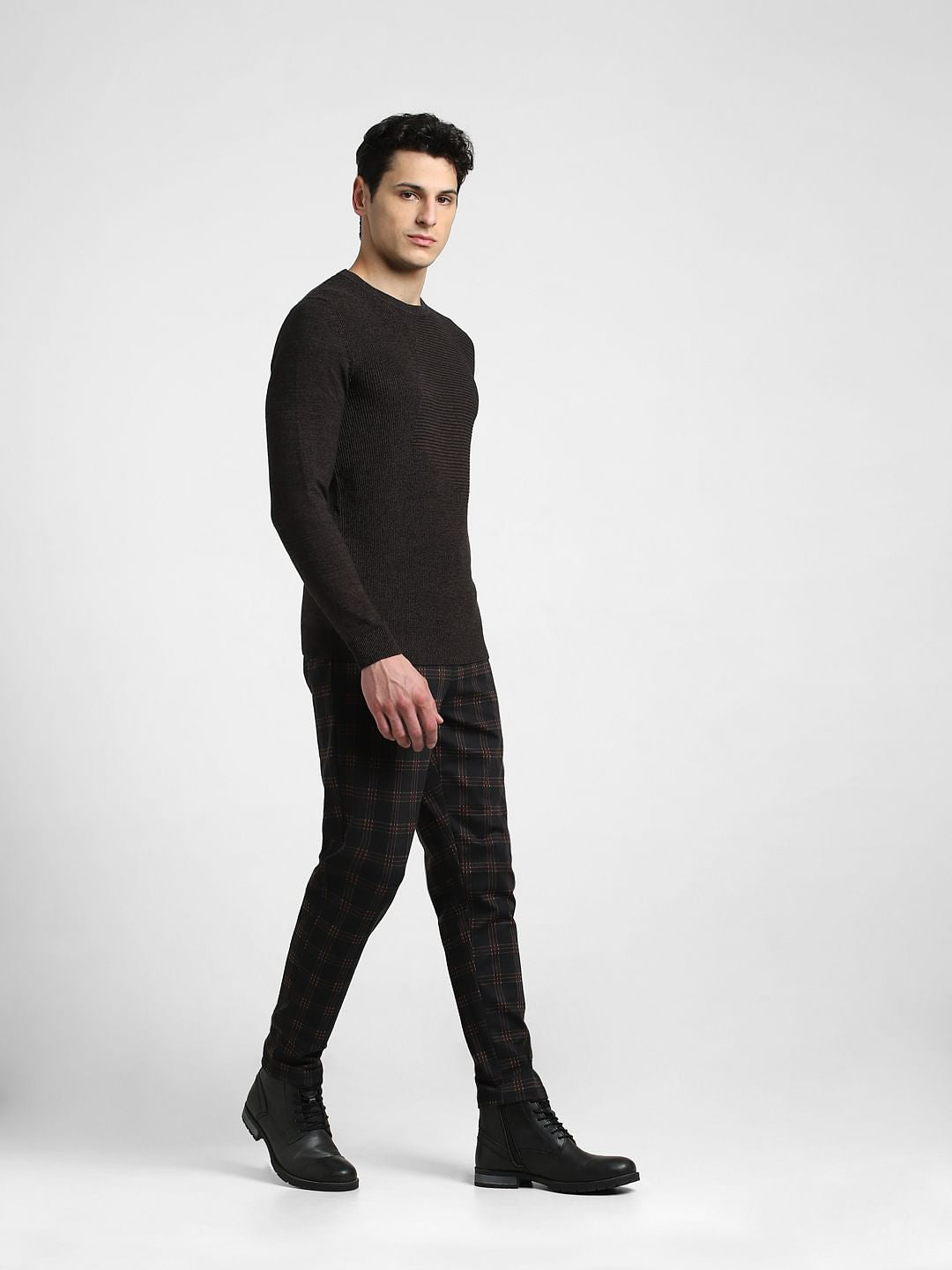 Dark Brown Knitted Sweater