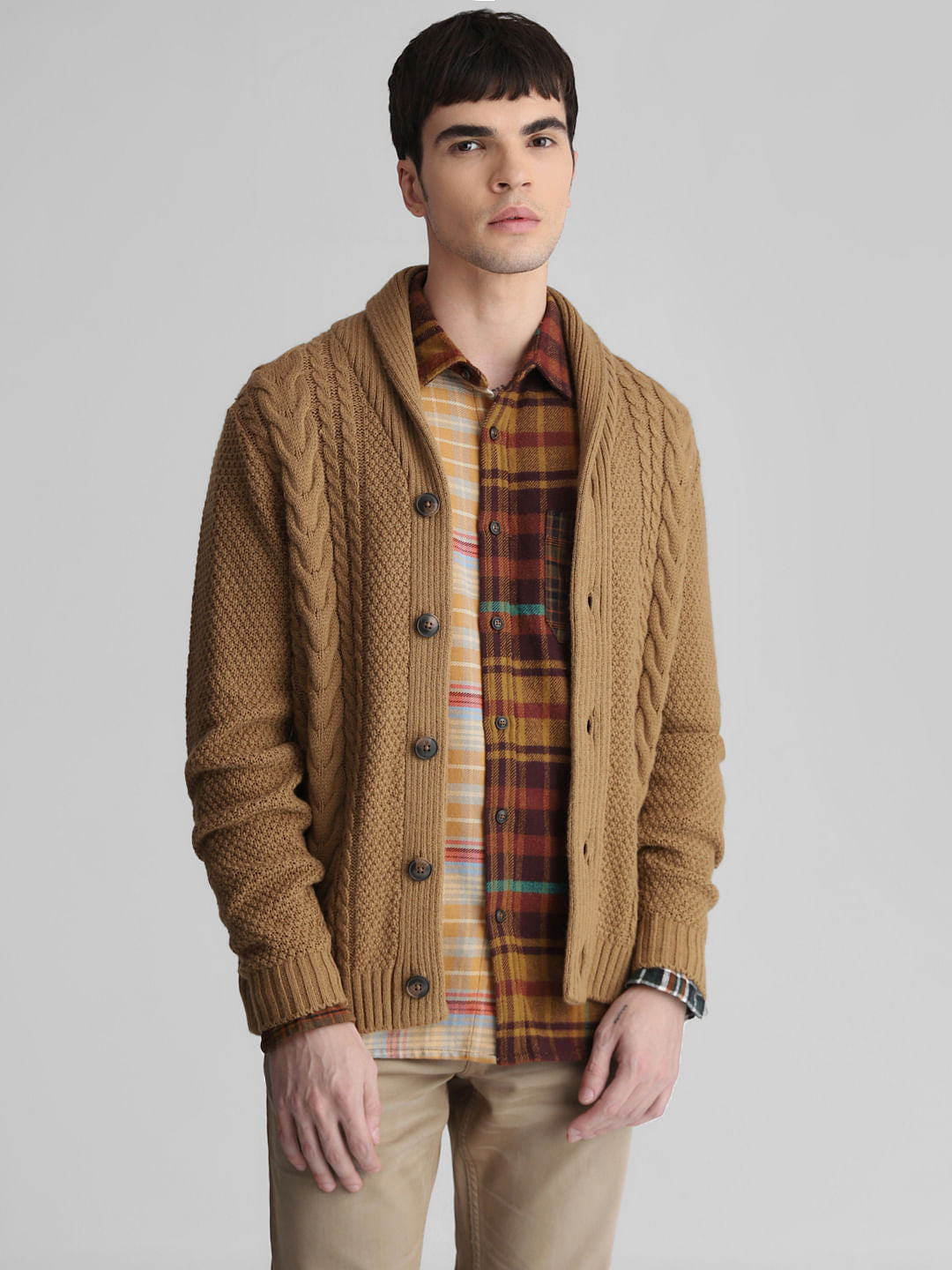 Brown Knitted Cardigan