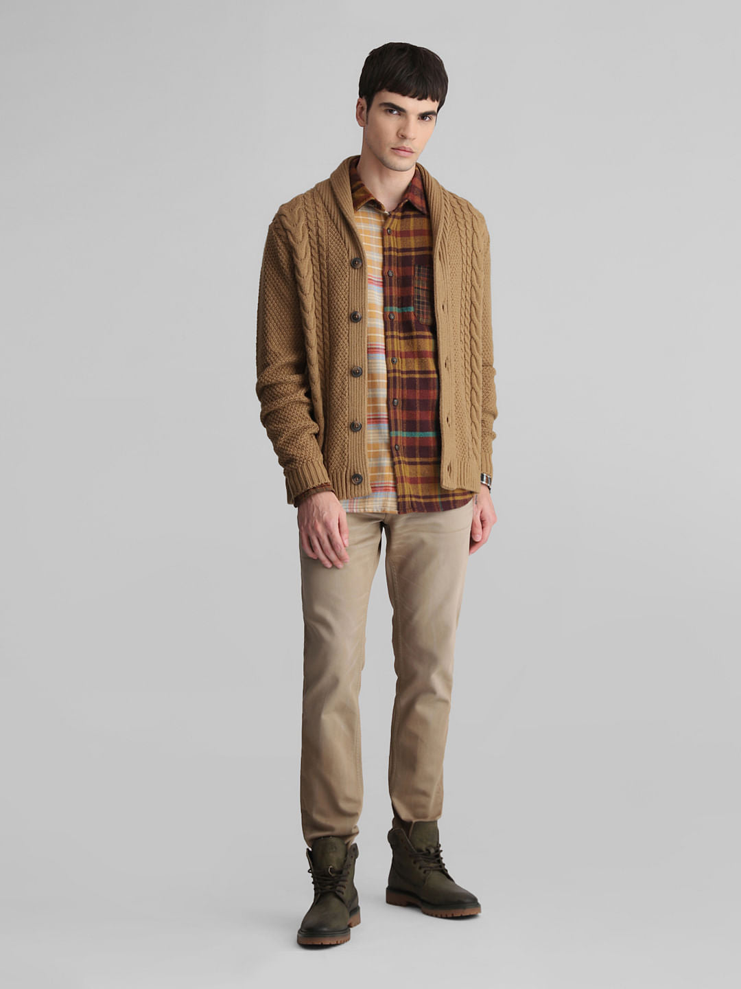 Brown Knitted Cardigan