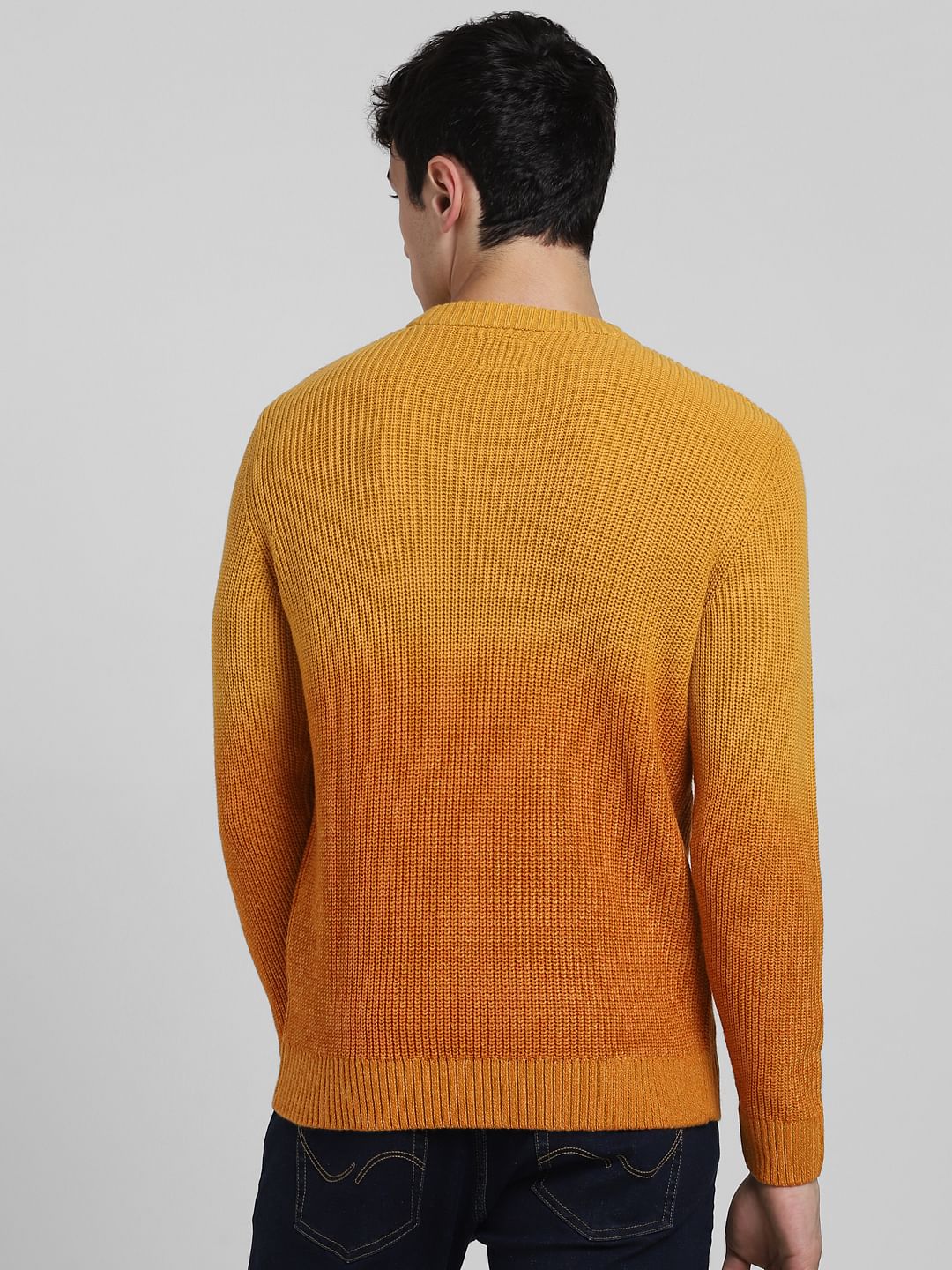 Yellow Ombre Knitted Sweater