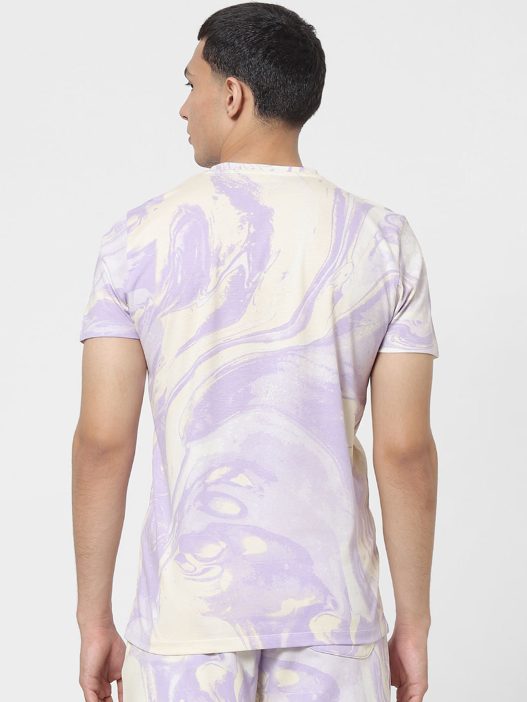 Purple Tie Dye Crew Neck T-shirt