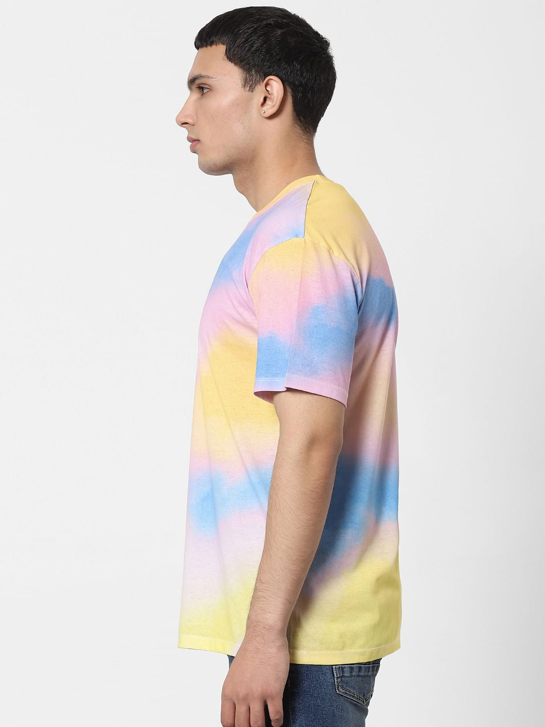 Multi-coloured Tie Dye Crew Neck T-shirt