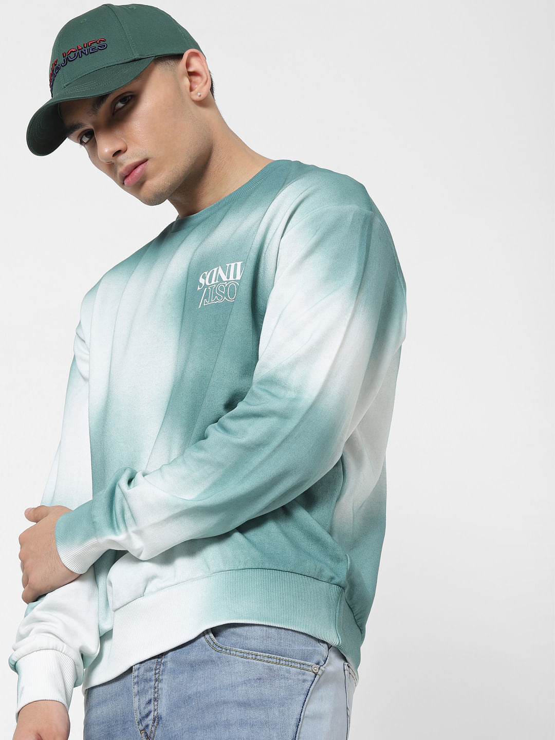 Blue Tie Dye Oversized Sweatshirt