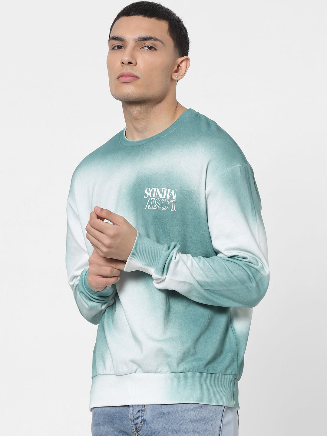 Blue Tie Dye Oversized Sweatshirt