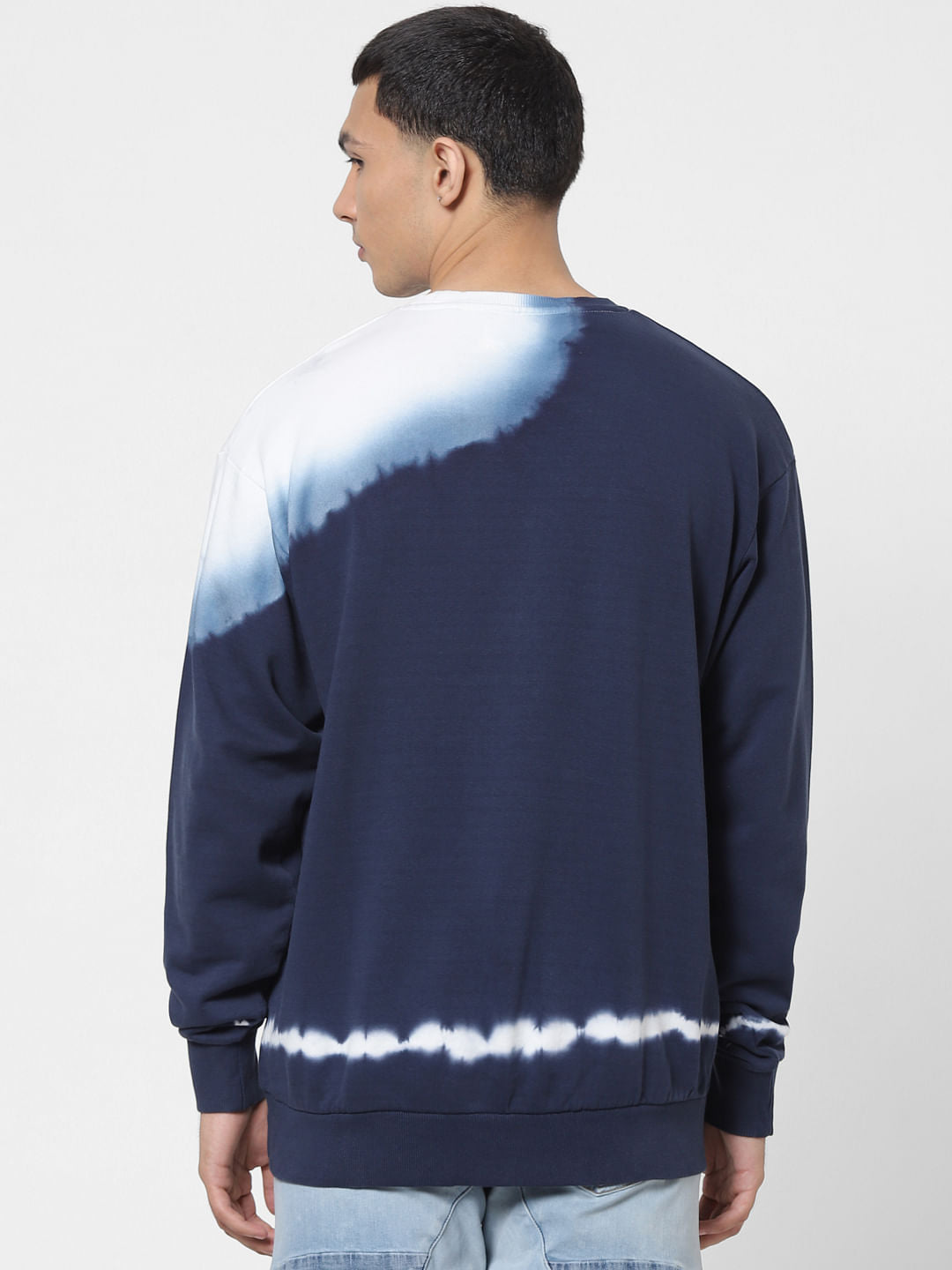 Blue Tie Dye Oversized Sweatshirt