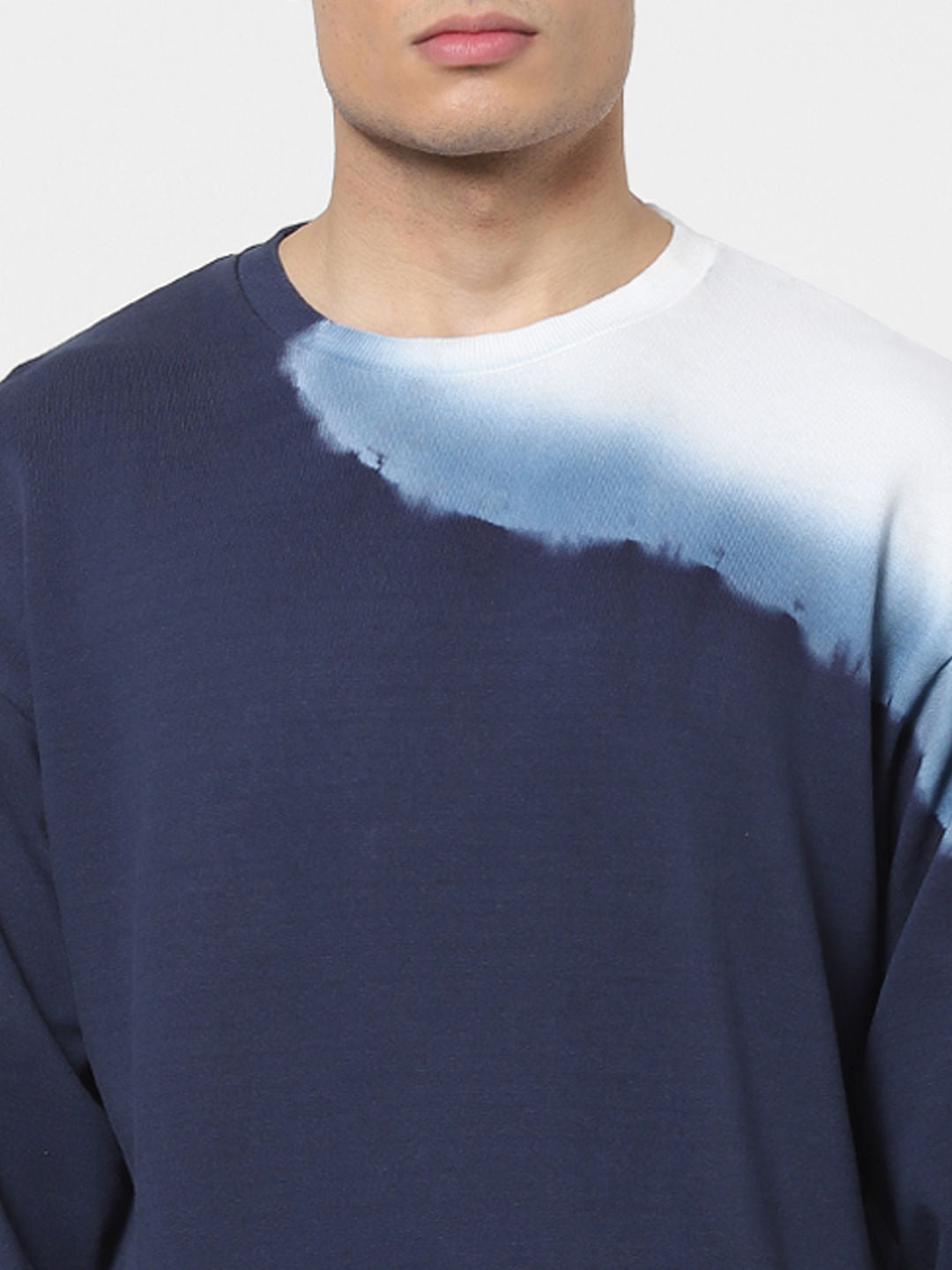 Blue Tie Dye Oversized Sweatshirt